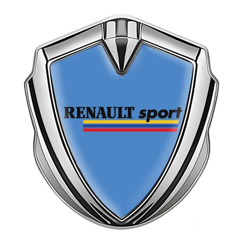 Renault Sport Emblem Ornament Silver Pastel Blue Base Tricolor Edition