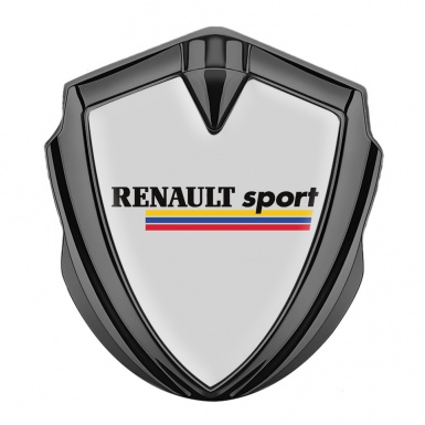 Renault Sport Bodyside Domed Emblem Graphite Grey Base Tricolor Design