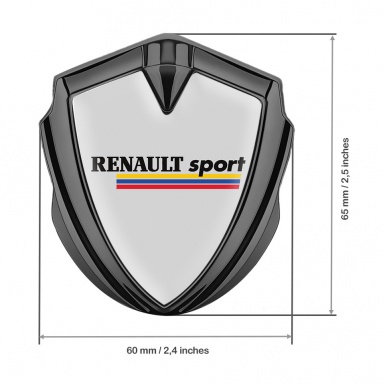 Renault Sport Bodyside Domed Emblem Graphite Grey Base Tricolor Design