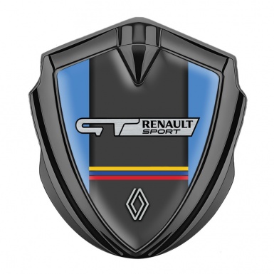 Renault GT Metal Emblem Self Adhesive Graphite Blue Frame Tricolor Edition