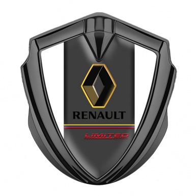 Renault GT Emblem Car Badge Graphite White Base Limited Edition
