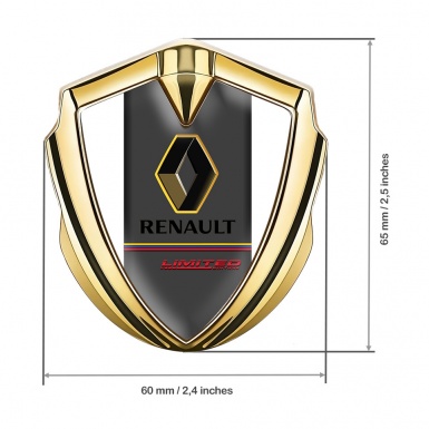 Renault GT Emblem Car Badge Gold White Base Limited Edition