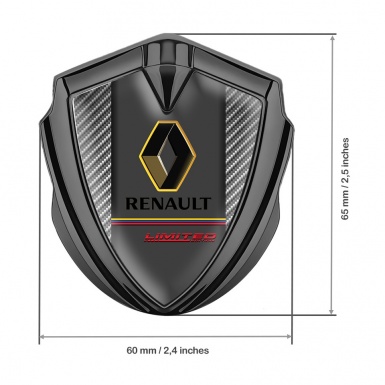 Renault GT Metal Domed Emblem Graphite Light Carbon Limited Edition
