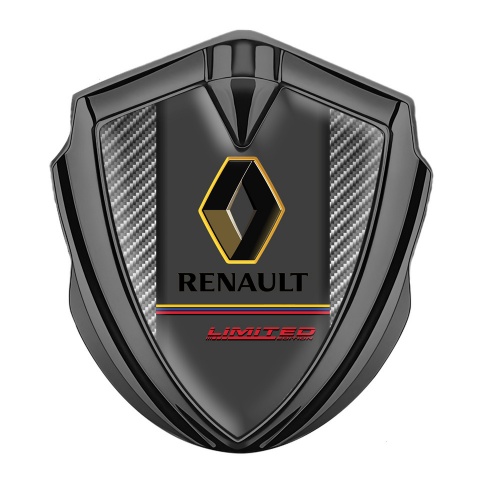 Renault GT Metal Domed Emblem Graphite Light Carbon Limited Edition