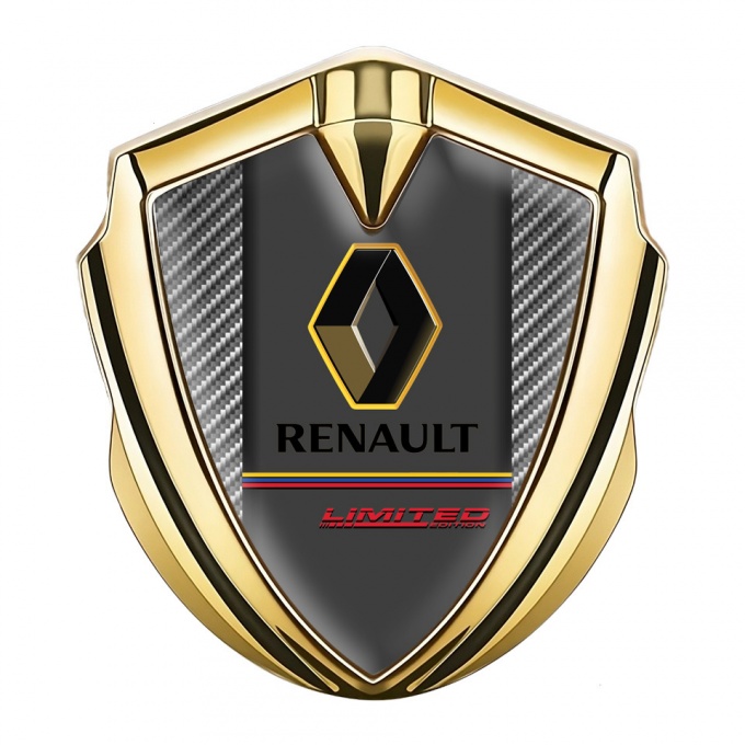 Renault GT Metal Domed Emblem Gold Light Carbon Limited Edition