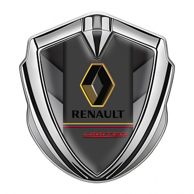 Renault Emblem Self Adhesive Silver Grey Elements Tricolor Limited Edition