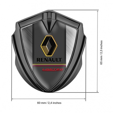 Renault Bodyside Domed Emblem Graphite Brushed Frame Limited Edition