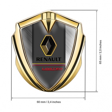 Renault Bodyside Domed Emblem Gold Brushed Frame Limited Edition