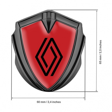 Renault Silicon Emblem Graphite Crimson Print Modern Logo Design