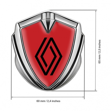 Renault Silicon Emblem Silver Crimson Print Modern Logo Design