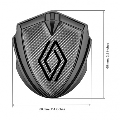 Renault Emblem Car Badge Graphite Light Carbon Modern Logo Design