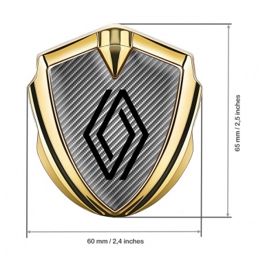 Renault Emblem Car Badge Gold Light Carbon Modern Logo Design