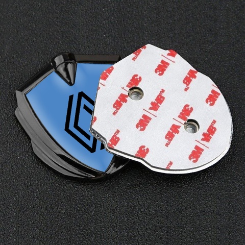 Renault Emblem Silicon Badge Graphite Glacial Blue Modern Logo Design
