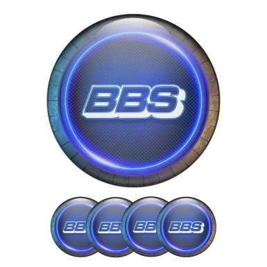 BBS Wheel Center Cap Domed Stickers Reflective Effect