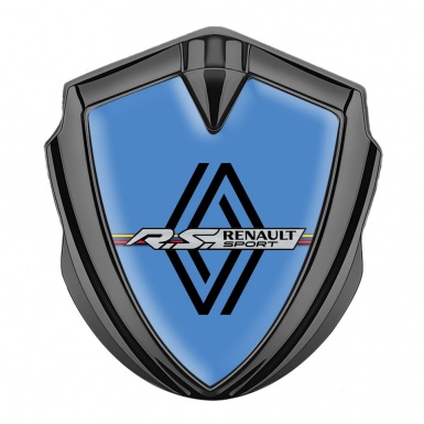 Renault Emblem Ornament Badge Graphite Blue Fill Modern Logo Edition