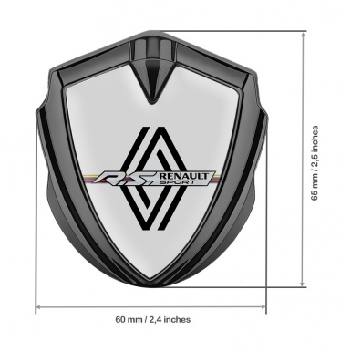 Renault Bodyside Domed Emblem Graphite Grey Fill Modern Logo Edition
