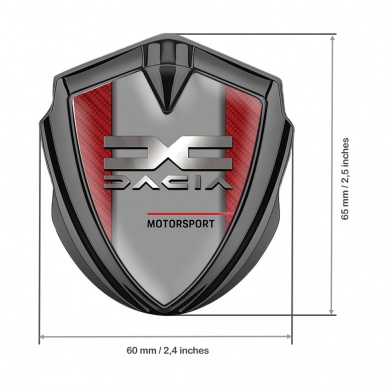 Dacia Bodyside Emblem Self Adhesive Graphite Red Carbon Metallic Logo