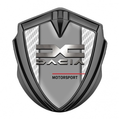 Dacia Emblem Silicon Badge Graphite White Carbon Metallic Logo Design