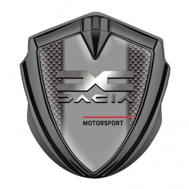 Dacia Badge Self Adhesive Graphite Grey Carbon Metallic Logo Design