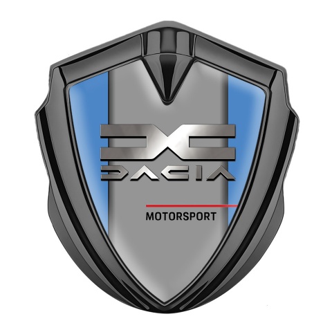 Dacia Emblem Trunk Badge Graphite Blue Frame Metallic Logo Edition