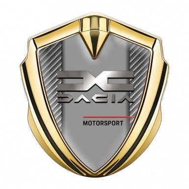Dacia Domed Emblem Badge Gold Light Carbon Metallic Logo Edition