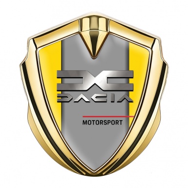 Dacia Emblem Ornament Badge Gold Yellow Base Metallic Logo Edition