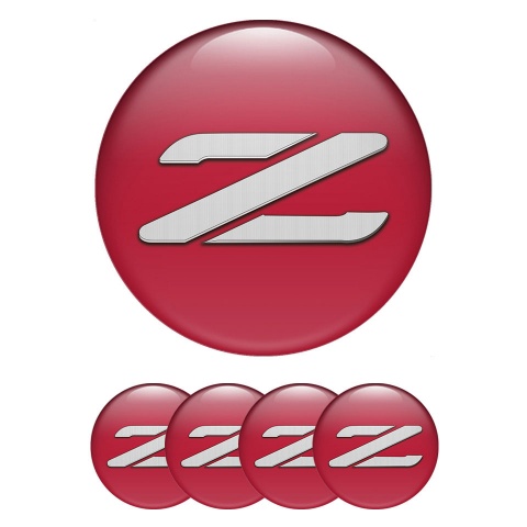Nissan Z Emblems for Wheel Center Caps Red Logo