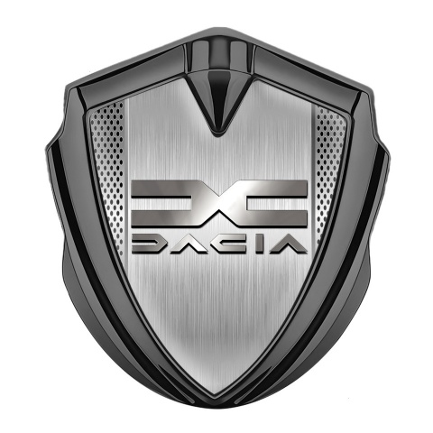 Dacia Domed Emblem Badge Graphite Polished Panel Metallic Color Logo