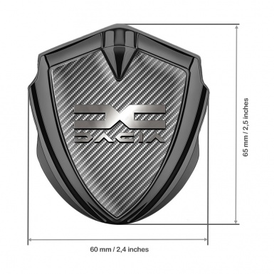 Dacia Emblem Car Badge Graphite Light Carbon Metallic Logo Design