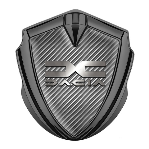 Dacia Emblem Car Badge Graphite Light Carbon Metallic Logo Design