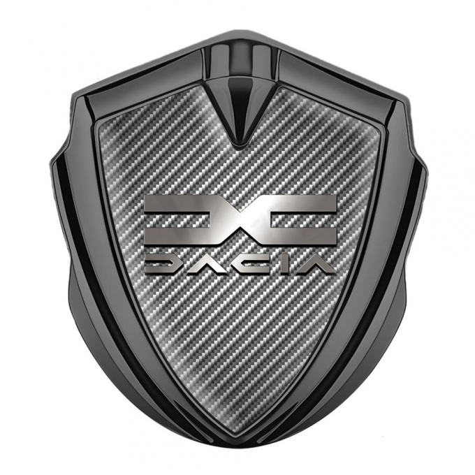 Dacia Emblem Car Badge Graphite Light Carbon Metallic Logo Design