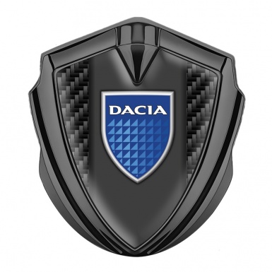 Dacia Bodyside Domed Emblem Graphite Black Carbon Blue Shield Logo