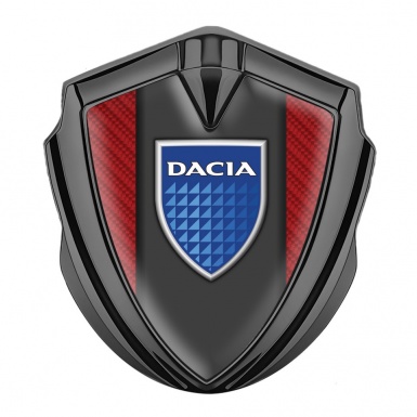 Dacia Emblem Metal Badge Graphite Red Carbon Blue Shield Logo