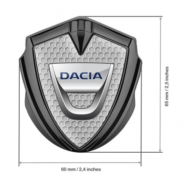 Dacia Emblem Ornament Badge Graphite Honeycomb Classic Logo Design