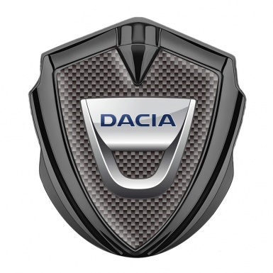 Dacia Bodyside Domed Emblem Graphite Grey Carbon Classic Logo Edition
