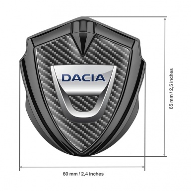 Dacia Emblem Metal Badge Graphite Dark Carbon Classic Logo Edition