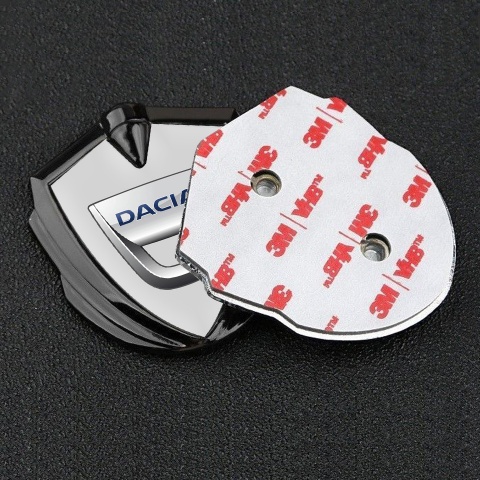 Dacia 3d Emblem Badge Graphite Grey Base Classic Logo Design