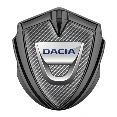 Dacia Emblem Car Badge Graphite Light Carbon Classic Logo Edition