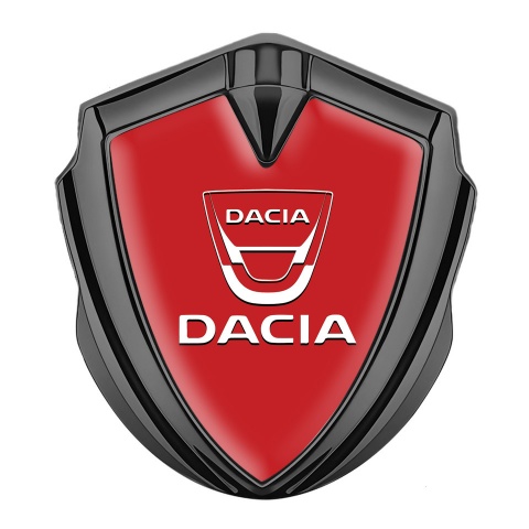 Dacia Fender Emblem Badge Graphite Crimson Base White Logo Edition