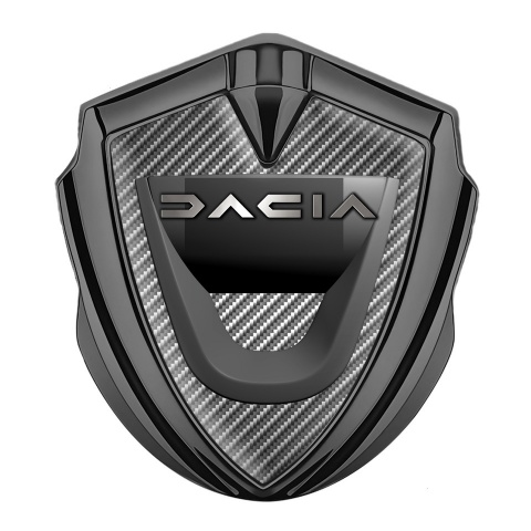 Dacia Emblem Self Adhesive Graphite Light Carbon Dark Matte Logo Design