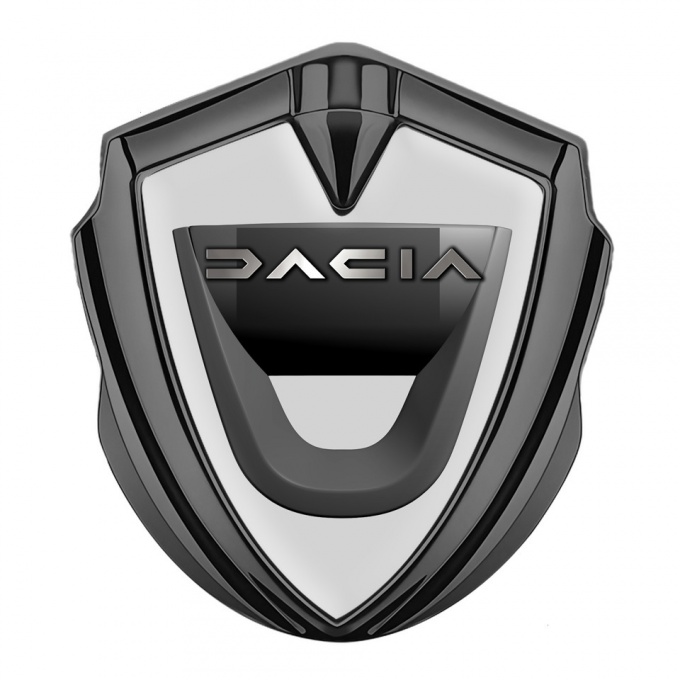 Dacia Bodyside Domed Emblem Graphite Moon Dust Dark Matte Logo Edition