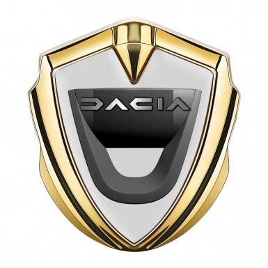 Dacia Bodyside Domed Emblem Gold Moon Dust Dark Matte Logo Edition