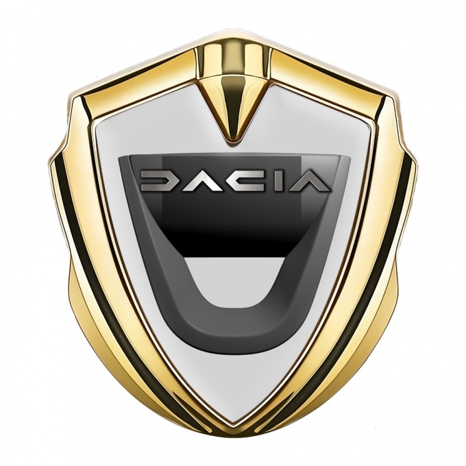 Dacia Bodyside Domed Emblem Gold Moon Dust Dark Matte Logo Edition