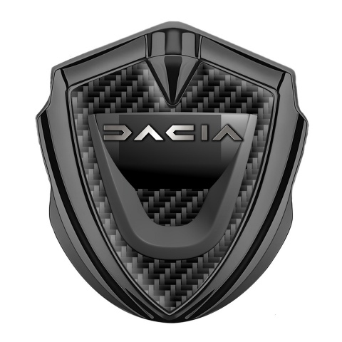 Dacia Emblem Car Badge Graphite Black Carbon Dark Matte Logo