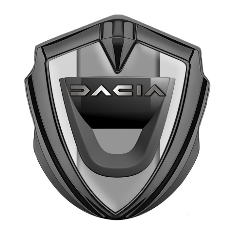 Dacia Emblem Self Adhesive Graphite Moon Grey Frame Matte Logo