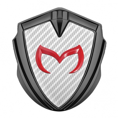 Mazda Metal Domed Emblem Graphite White Carbon Crimson Logo Design