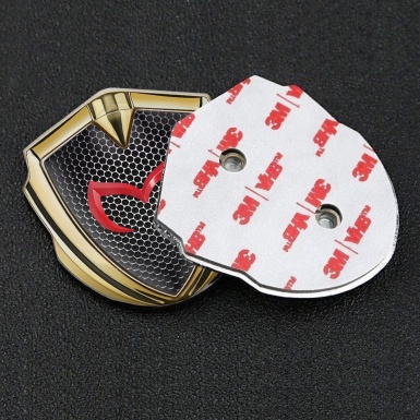 Mazda Emblem Trunk Badge Gold Black Grate Crimson Logo Edition