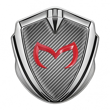 Mazda Metal Emblem Badge Silver Light Carbon Crimson Logo Variant