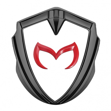 Mazda Emblem Ornament Graphite White Print Crimson Logo Variant