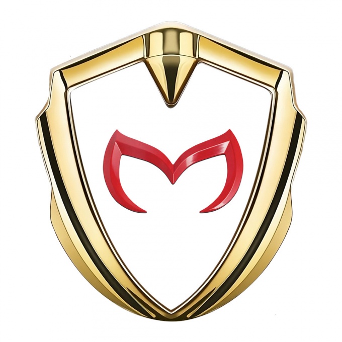 Mazda Emblem Ornament Gold White Print Crimson Logo Variant
